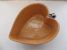 Authentic French brown hand painted Alsatian heart mold cir 1900 Eastern France picture