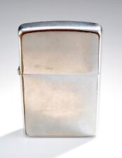 Vintage 1975 Zippo Lighter Plain Brush Steel Chrome - Working Condition - (#1) picture