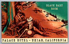 Postcard Palace Hotel Black Bart Room Ukiah California Don Clever Artwork Chrome picture