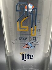 Hall Of Fame LaDainian Tomlinson 2017 Miller Lite Brewing Beer Clear Glass 16 Oz picture