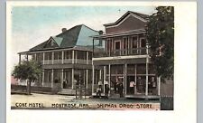CONE HOTEL & SHIPMAN DRUG STORE montrose ar original antique postcard arkansas picture