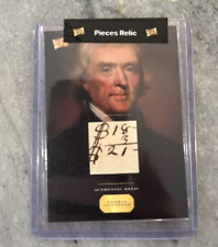 Pieces of the Past THOMAS JEFFERSON  Authentic HANDWRITTEN RELIC CARD picture