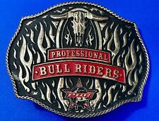 PBR Professional Bull Riders 2014 Flames Skull Montana Silversmiths Belt Buckle picture