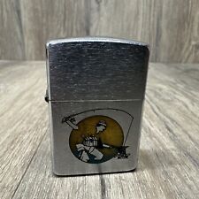 Vintage Zippo Lighter - Fisherman - Sports Series (Needs New Wick) picture