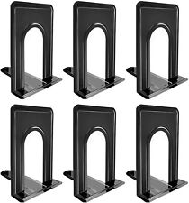 Metal Library Bookends Book Support Organizer Bookends Shelves Office 6 Piece picture