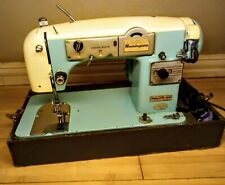 RARE Remington 1958 Sewing Machine VINTAGE Torquise  Color With Carrying Case picture