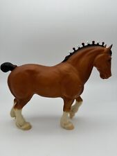BREYER TRADITIONAL CLYDESDALE STALLION #80 BAY WITH BLAZE RED/WHITE BOBS picture