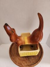1950s Dachshund Dog Novelty Planter Weiner Art Pottery Mid Century  picture