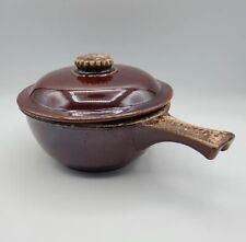 Hull Pottery Brown Drip Round Covered Casserole With Lid 1.5 Quart with Handle picture