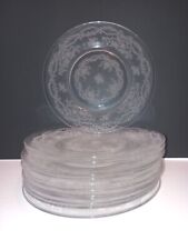 Lot Of 14 Vintage Fosteria Romance Etched Salad Plates picture