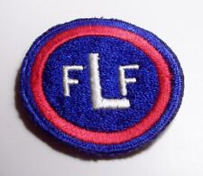 SCARCE ORIGINAL FULLY EMBROIDERED WW2 FRENCH LIAISON FORCES WHITEBACK PATCH picture