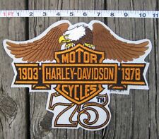 Vintage Large Harley Davidson Eagle Back Patch 75th Anniversary 1903 1978 Rare picture