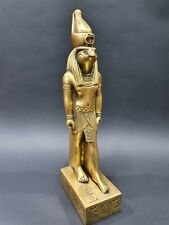Elegant Heavy ancient Egyptian Gold HORUS the Egyptian Falcon God painted picture