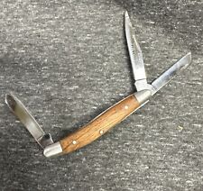 Winchester Wood Handle 3 Blade Folding Stockman Pocket  Knife picture