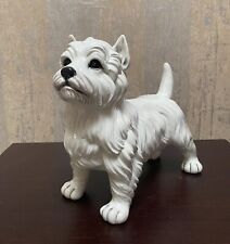 Italy Vintage Big Porcelain West Highland Westie White Terrier Figurine picture
