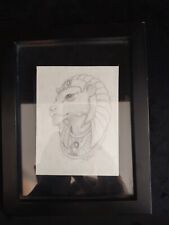 Glenn Barr 1999 Original Unpublished Sketch ( Egyptian Lion Head) picture