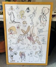 Disney Virgil Ross L.E. 1991 Warner Brothers Lithograph, Framed 38x 27 picture