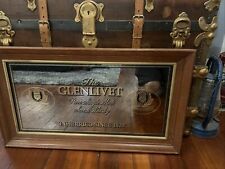 Vintage Glenlivet Scotch Whiskey Smoke Mirror - 28 X 16 “unhurried Since 1824” picture