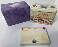 Campbell's Tin Box W/Original Campbell Soup Recipes Cards + Gift Box New picture