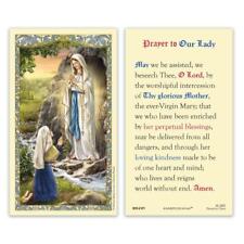 Beautiful Our Lady of Lourdes Holy Card Pack of 25 Size 2.675 in W x 4.375 in H picture