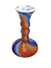 Mid Century Modern Blue Orange Swirl Vase picture