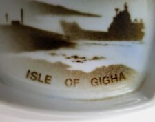 Rare Vintage Highbank Scotland Porcelain ISLE OF GIGHA Trinkets Dish in VGC picture