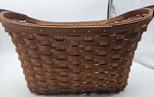 LONGABERGER LIBRARY BASKET 2006 Leather Handle With Protector  picture