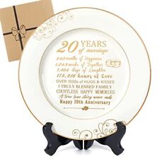 20Th Anniversaty Plate with 24K Gold Foil-20Th Anniversary Wedding picture