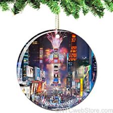 Times Square NYC Porcelain Ornament - New York City Christmas Souvenir Gift picture