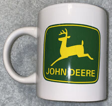 John Deere Logo Coffee Mug Manufactured by Gibson White Green Yellow picture