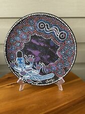 Australian Platypus Mandala Dot Style Hand Painted Art Pottery Decorative Plate picture