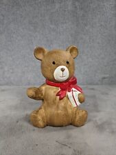 Vintage Schmid Ceramic Teddy Bear Holding Present picture