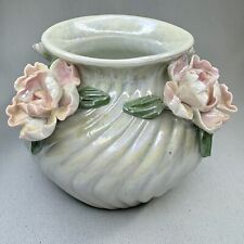 Vintage Pearlized Vase With Flowers Realistic picture