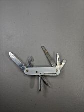 Vintage Victorinox Swiss Army Pocket Knife Metal Silver Smooth Elinox Rostfrei picture
