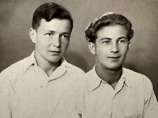 1950s Very Handsome Guys Male AFFECTIONATE Men Gay int Vintage Photo Portrait picture