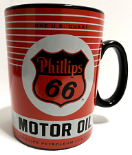 PHILLIP 66 Motor Oil Orange One Quart Can Jumbo 32oz Coffee Mug Cup Open Rd NEW picture