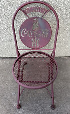 1993 Vintage Always Coke Coca Cola Metal Weathered Red Outdoor Folding Chair ￼ picture