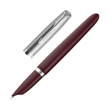 Parker 51 Fountain Pen in Burgundy with Chrome Trim - Fine Point - NEW in Box picture