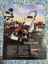 Vintage 1985 Honda HR214 Lawnmower Print Ad Power Equipment Our Sunday Best picture