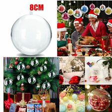 Clear Fillable Plastic Ball Christmas Tree Hanging Ornament Home Decoration Lot picture