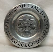 Vintage 1977 Winchester Salutes Wells Fargo & Co. 125 Years Wilton Pewter Plate picture