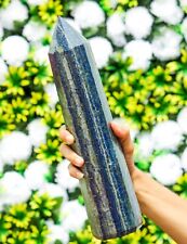 Rare 355MM Blue Lapis Lazuli Stone Healing Charged Metaphysical Stone Tower picture
