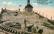 On The Virginia Reel - Revere Beach Amusement Park, Mass c1910 Antique Postcard picture