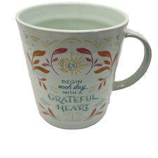 Prima Design Coffee Mug Green Begin each Day with a Grateful Heart Unique Gift picture
