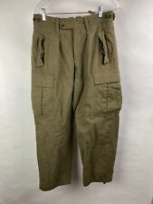Vintage 1960s German Army Men's Niemann Cargo Combat Pants Wool OD-Green picture
