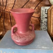 Antique Van Briggle Art Pottery Mulberry Vase Double Handle Marked Flowers picture