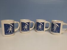 Vtg Morton's Salt Ceramic Coffee Mugs Lot Of 4 picture