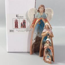 Dicksons 4pc Nesting Doll Holy Family Angel Xmas Nativity 4.5