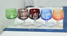 Nachtmann Traube Crystal Brandy Glasses Cut to Clear German Vintage Sm Brandy 5 picture