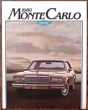 1980 CHEVROLET MONTE CARLO CAR DEALERSHIP ADVERTISING SALES BROCHURE EXC Z5657 picture